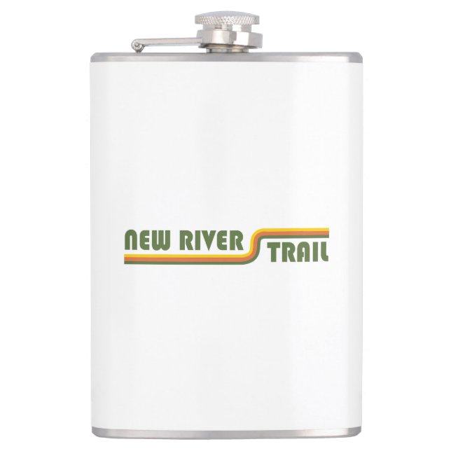 New River Trail Virginia Hip Flask (Front)