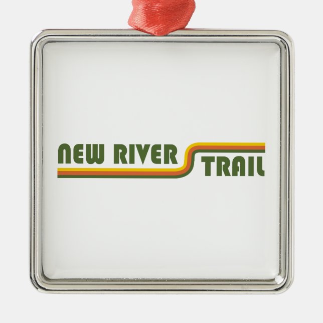 New River Trail Virginia Metal Tree Decoration (Front)