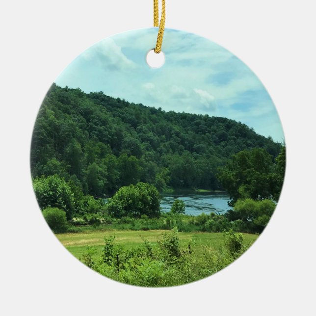 New River, Virginia Ceramic Tree Decoration (Front)