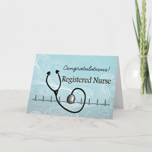 New RN Registered Nurse Congratulations Card (Front)