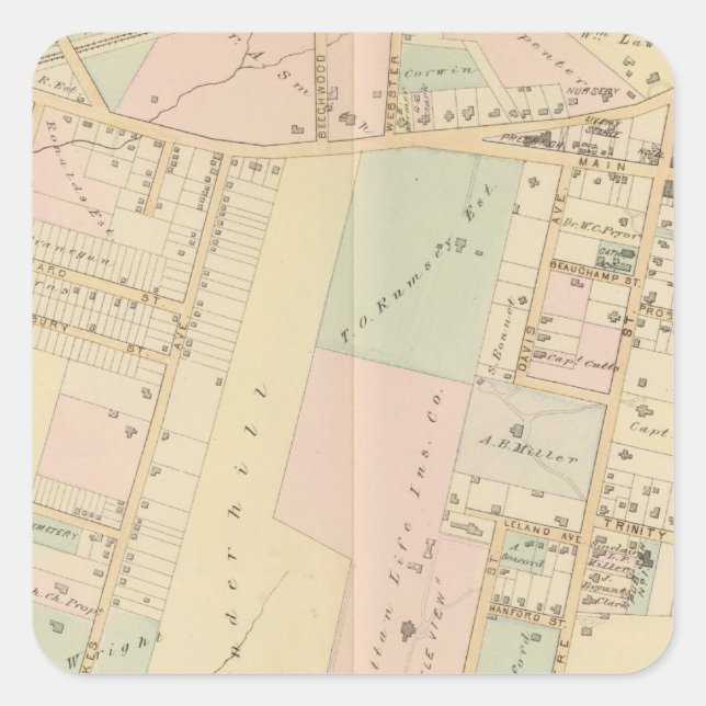 New Rochelle, New York Square Sticker (Front)