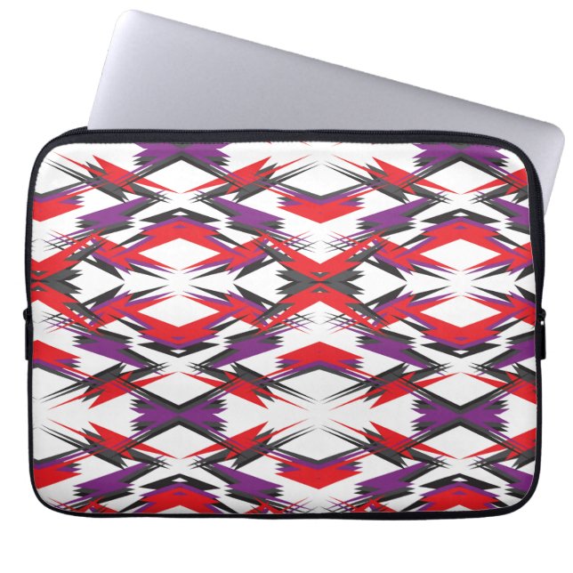 new romantic red simple texture thunder purple pla laptop sleeve (Front)