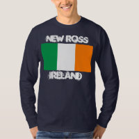 New Ross, Ireland with Irish flag