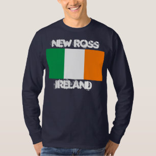 New Ross, Ireland with Irish flag T-Shirt
