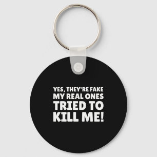New S & Funny Breast Augmentation Key Ring