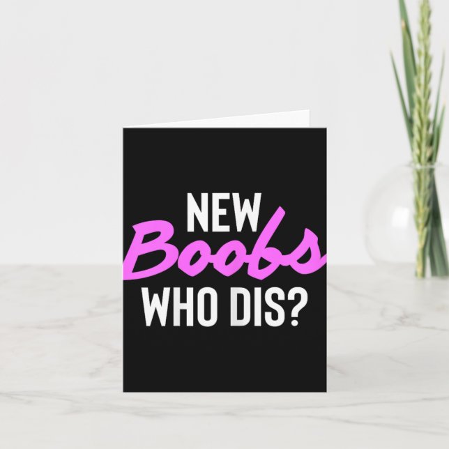 New S Who Dis Surgery Recovery Breast Cancer  Card (Front)