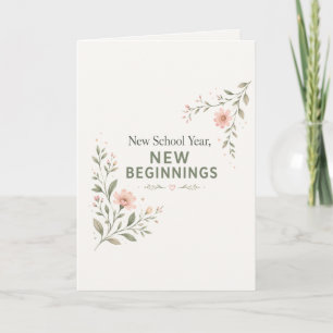 New School Year Teacher Card Teacher Gift