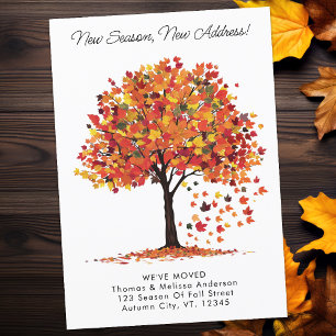 New Season New Address Autumn We've Moved Moving Announcement