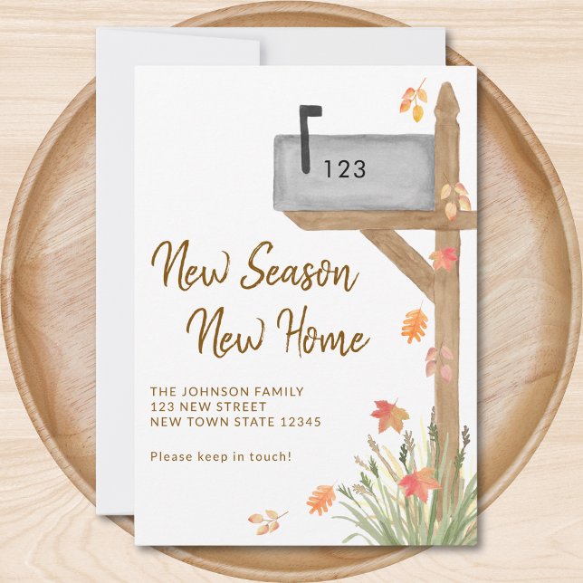 New Season New Home Fall Autumn Mailbox Moving Announcement (Creator Uploaded)