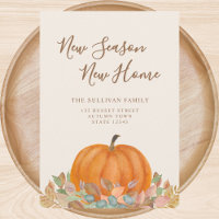 New Season New Home Fall Pumpkin Moving