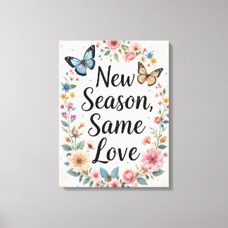New Season Same Love Elegant Floral Art Canvas Print