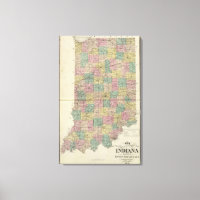 New sectional and township map of Indiana