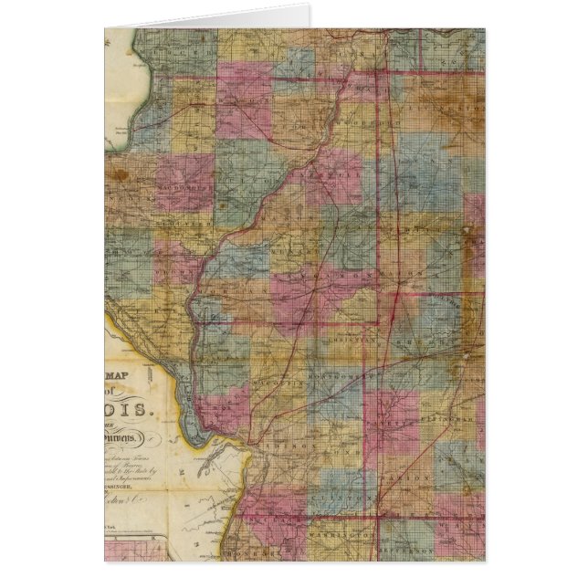 New sectional map of the state of Illinois 2 (Front)