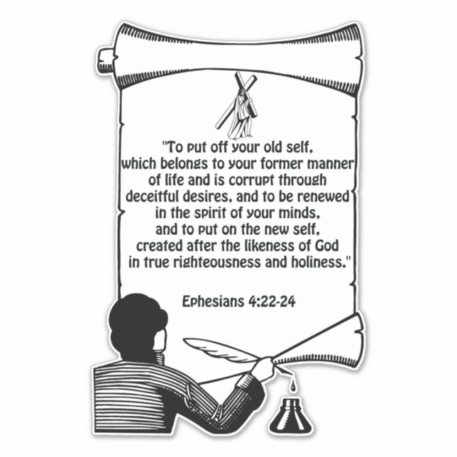 New self change Ephesians 4:22-24 Bible Quotes Sti (Front)