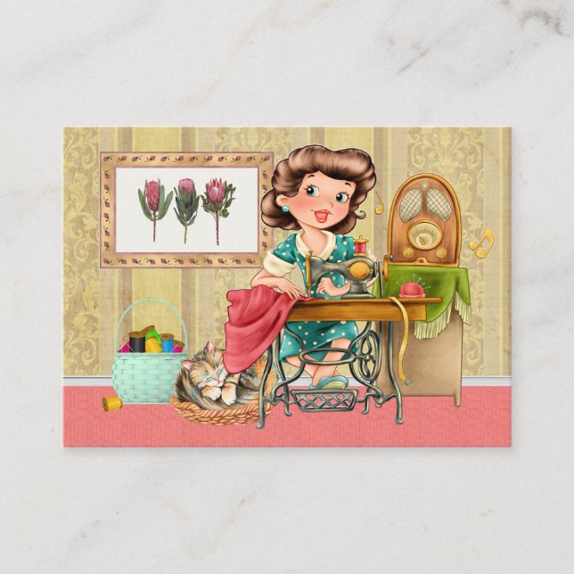 NEW Sewing / Seamstress / Fashion Business Card (Front)