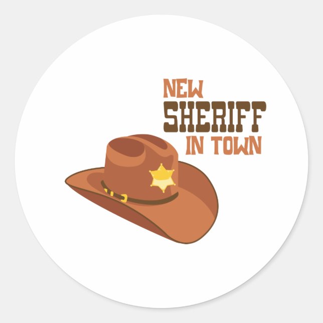 New Sheriff Classic Round Sticker (Front)