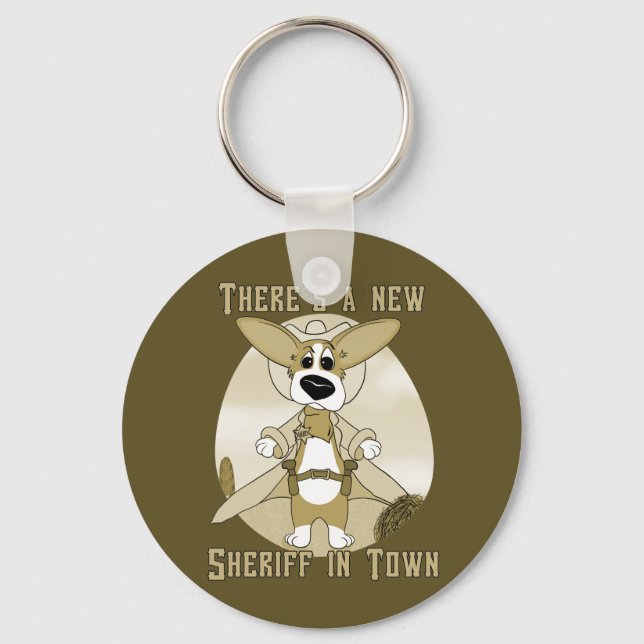New Sheriff in Town Keychain (Front)