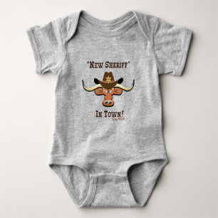 New Sheriff In Town, Longhorn Baby Bodysuit