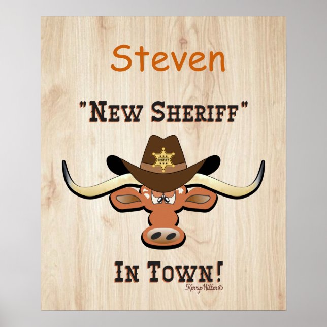 New Sheriff In Town, Longhorn Poster (Front)