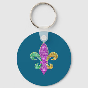 New Shirt Happy Mardi Gras Carnival Orleans Key Ring