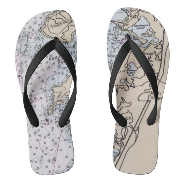New Silver Beach Flip Flops, Wide Straps Jandals (Footbed)