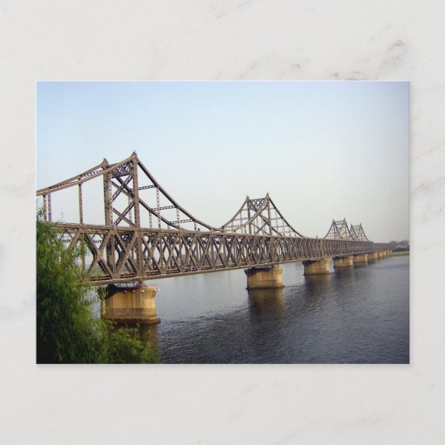 New Sino-Korean Friendship Bridge Over Yalu River Postcard (Front)