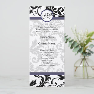 New Sizes Damask Swirls Wedding Invitation