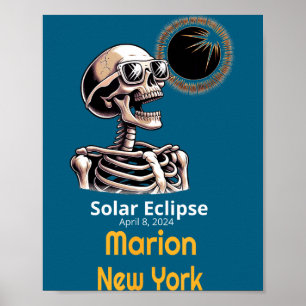 New Skeleton Solar Eclipse Marion York Poster