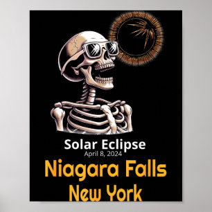 New Skeleton Solar Eclipse Niagara Falls Poster