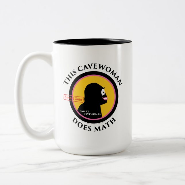 New Smart Gear Cavewoman Does Math Mug (Left)
