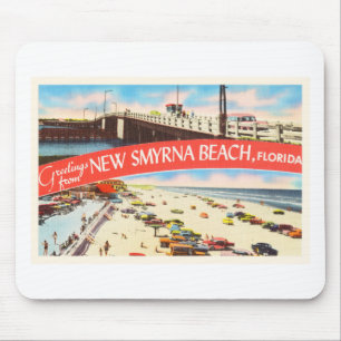 New Smyrna Beach Florida FL Old Travel Souvenir Mouse Pad