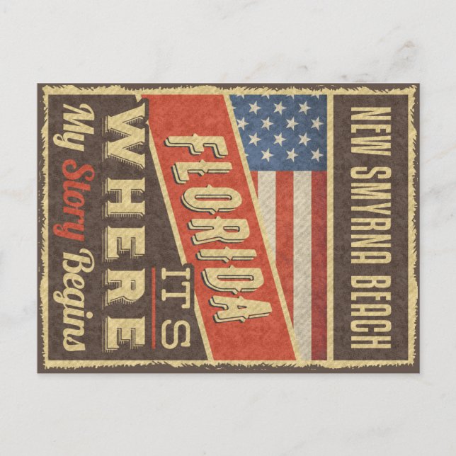 New Smyrna Beach Florida Postcard (Front)