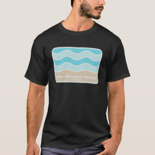 New Smyrna Beach Florida Retro FL Waves Beach Souv T-Shirt