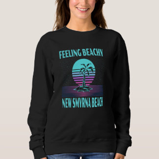 New Smyrna Beach Vacation Cool Palm Tree Sweatshirt