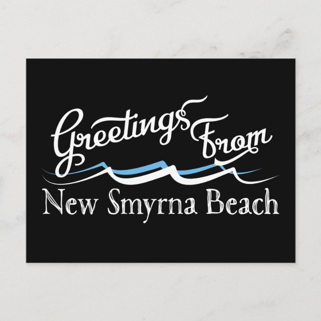 New Smyrna Beach Water Waves Postcard (Front)