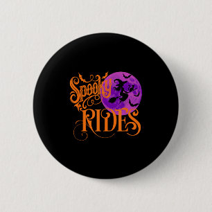 New Soky Rides Halloween Graphic Tee Funny Broomst 6 Cm Round Badge