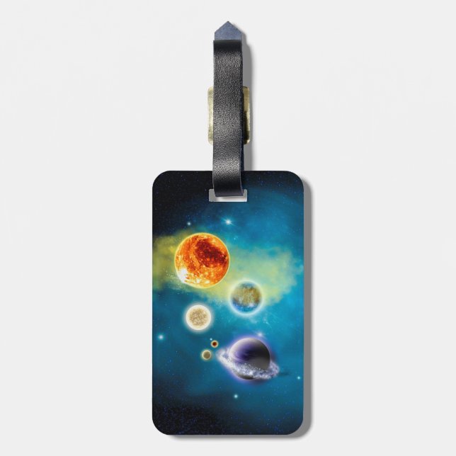 New Solar System Luggage Tag (Back Vertical)