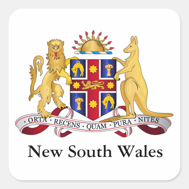 New South Wales coat of arms Square Sticker (Front)