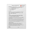 *New* Spa salon waxing consent form notepad