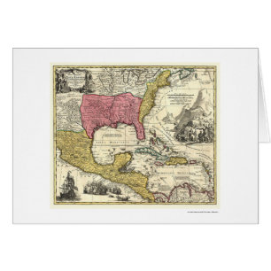 New Spain America Map 1712