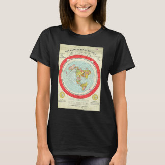 New Standard Map Of The World Flat Earth Map Alexa T-Shirt