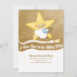 New Star Baby Flat Announcement Card