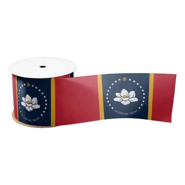 New State Flag of Mississipi Satin Ribbon (Spool)