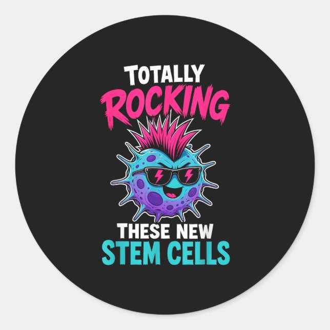 New stem cell transplant survivor  classic round sticker (Front)