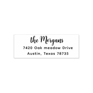 NEW Stylish Script Return Address Self-inking Sta Stamp