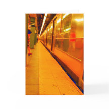 NEW SUBWAY TRAIN CAR BLANK GREETING CARD