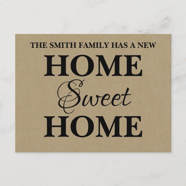 New Sweet Home Moving Announcement (Front)
