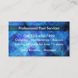 New Swimming Pool Service Business Card