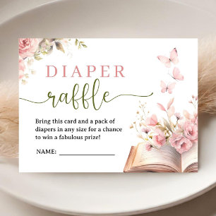 New Tale Baby Shower Girl Pink Floral Enclosure Card