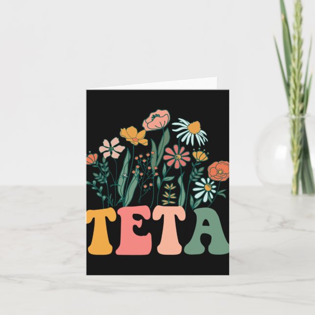 New Teta Wildflower First Birthday &amp; Baby Show Card (Front)